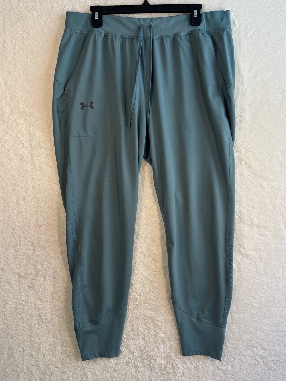 Under Armour UA Rush Run Joggers Pants Men's XL Blue Tapered Running Gym Stretch